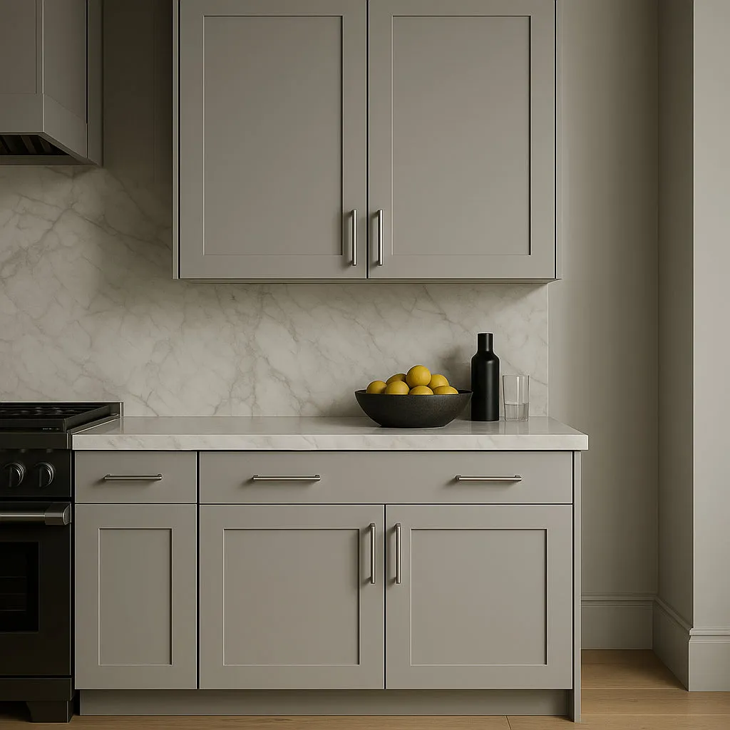 Hampton Bay Avondale 36 in. W x 12 in. D x 30 in. H Ready-to-Assemble Plywood Shaker Wall Kitchen Cabinet in Dove Gray, photo 2 of 4