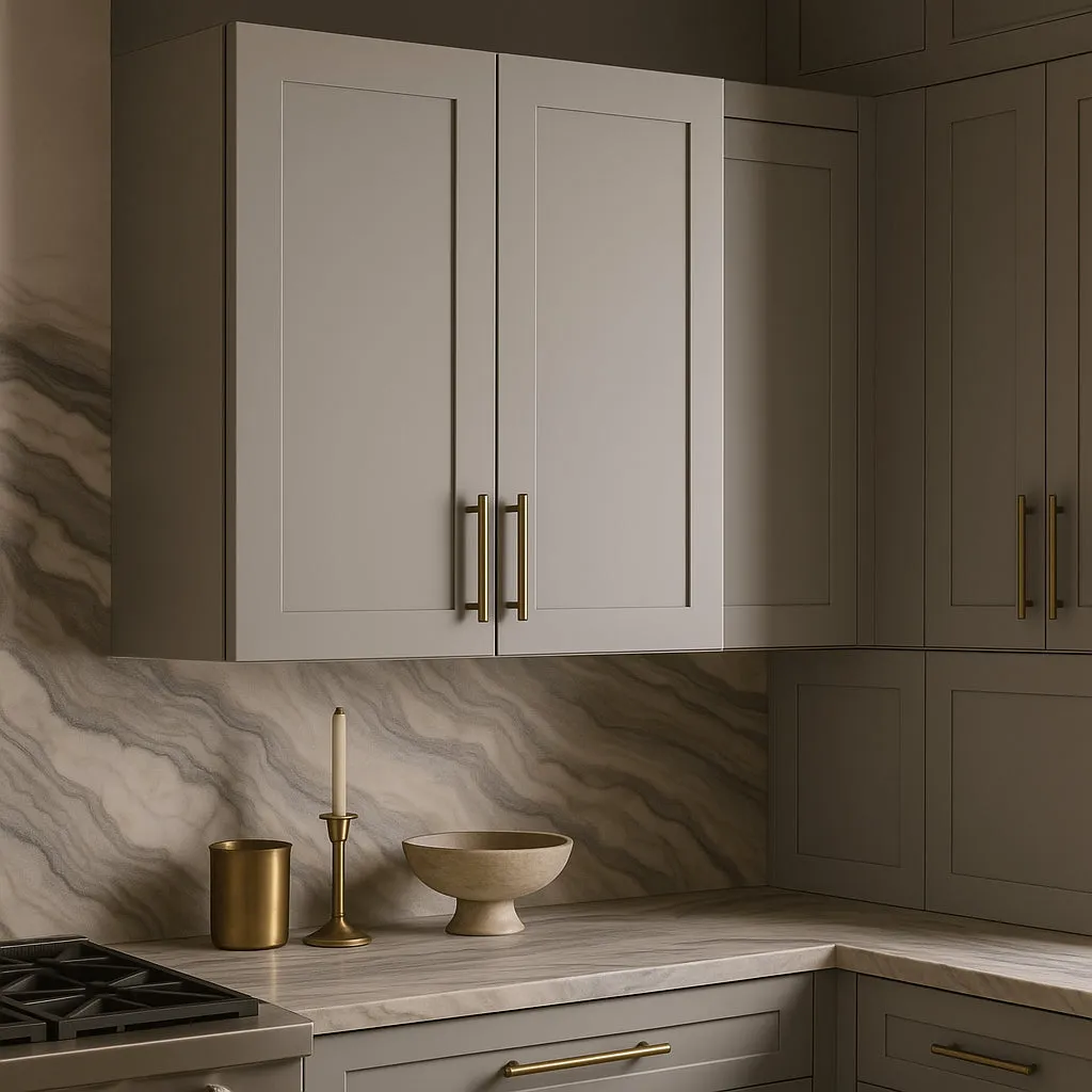 Hampton Bay Avondale 36 in. W x 12 in. D x 30 in. H Ready-to-Assemble Plywood Shaker Wall Kitchen Cabinet in Dove Gray, photo 3 of 4
