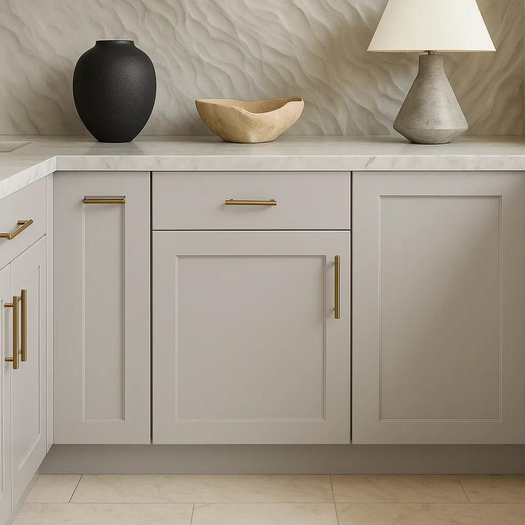 Hampton Bay Avondale 21 in. W x 24 in. D x 34.5 in. H Ready to Assemble Plywood Shaker Base Kitchen Cabinet in Dove Gray, photo 4 of 4