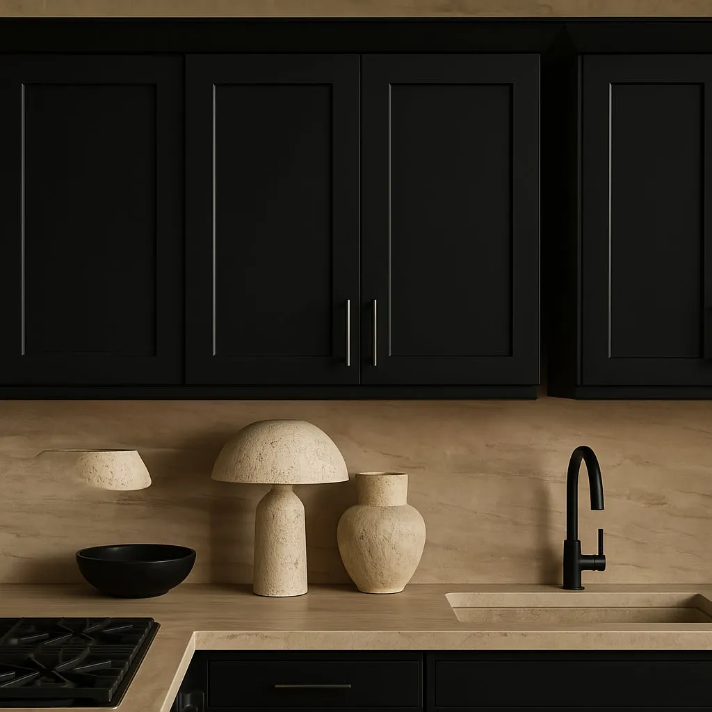 Hampton Bay Avondale 27 in. W x 12 in. D x 36 in. H Ready-to-Assemble Plywood Shaker Wall Kitchen Cabinet in Raven Black, photo 3 of 4