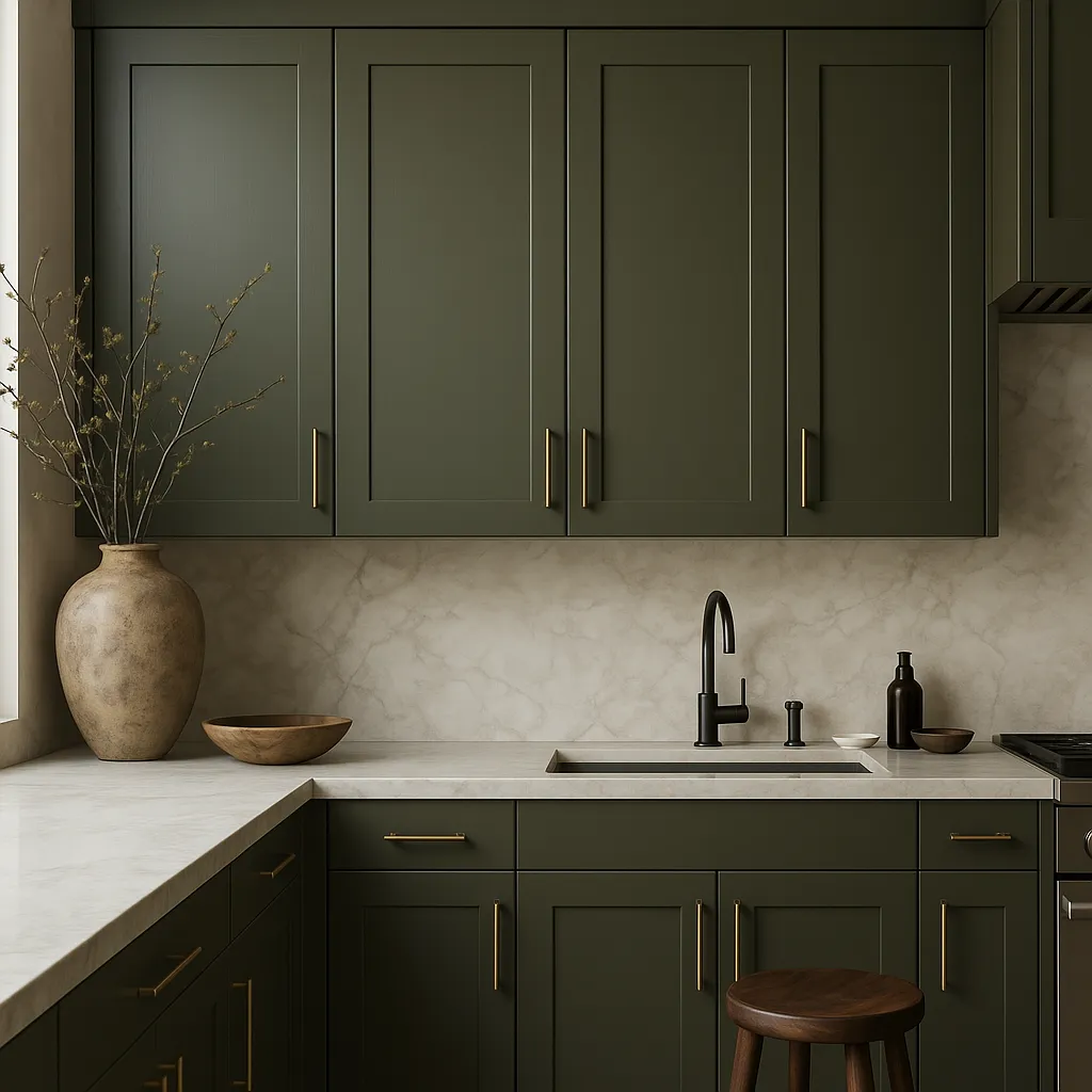 Hampton Bay Avondale 18 in. W x 12 in. D x 30 in. H Ready-to-Assemble Plywood Shaker Wall Kitchen Cabinet in Fern Green, photo 4 of 4