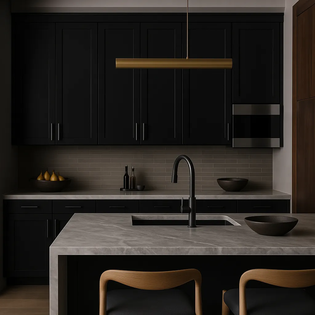 Hampton Bay Avondale Shaker Wall Kitchen Cabinet, 18 in. W x 12 in. D x 42 in. H, Raven Black, photo 2 of 4