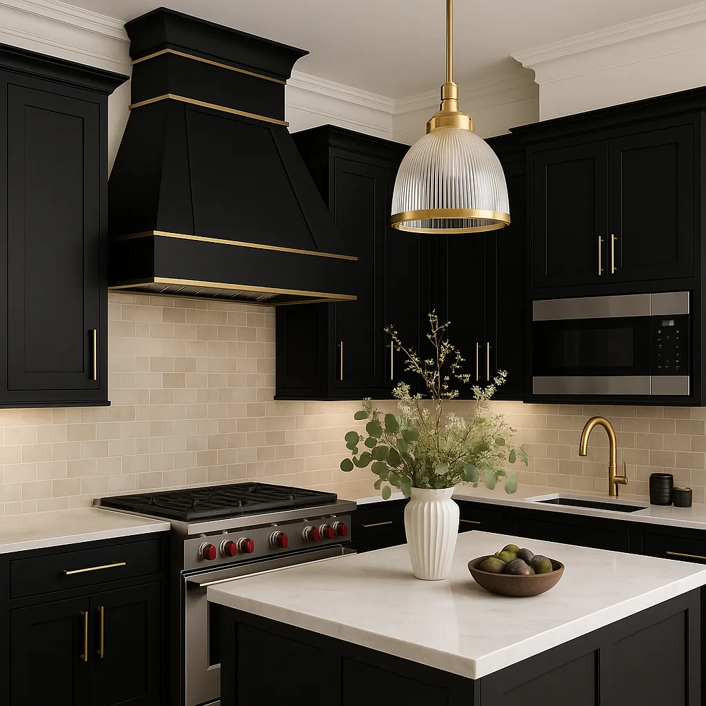 Hampton Bay Avondale Shaker Wall Kitchen Cabinet, 18 in. W x 12 in. D x 42 in. H, Raven Black, photo 3 of 4