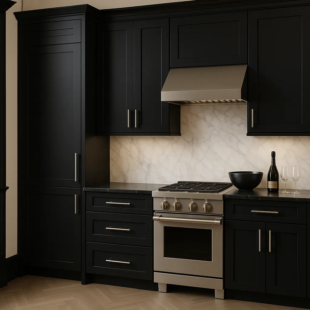Hampton Bay Avondale Shaker Wall Kitchen Cabinet, 18 in. W x 12 in. D x 42 in. H, Raven Black, photo 4 of 4
