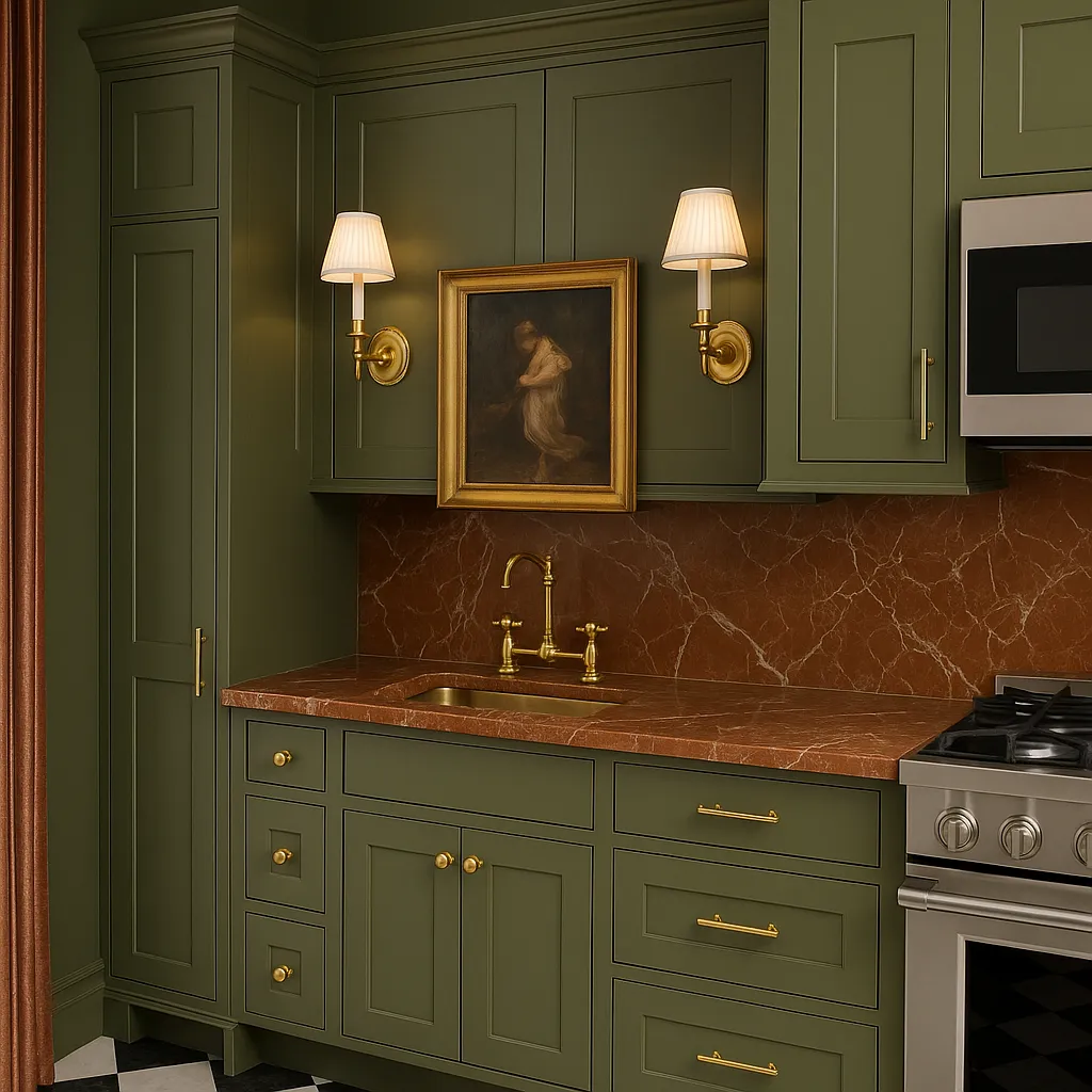 Hampton Bay Avondale Shaker Wall Kitchen Cabinet, 12 in. W x 12 in. D x 36 in. H, Fern Green, photo 3 of 4