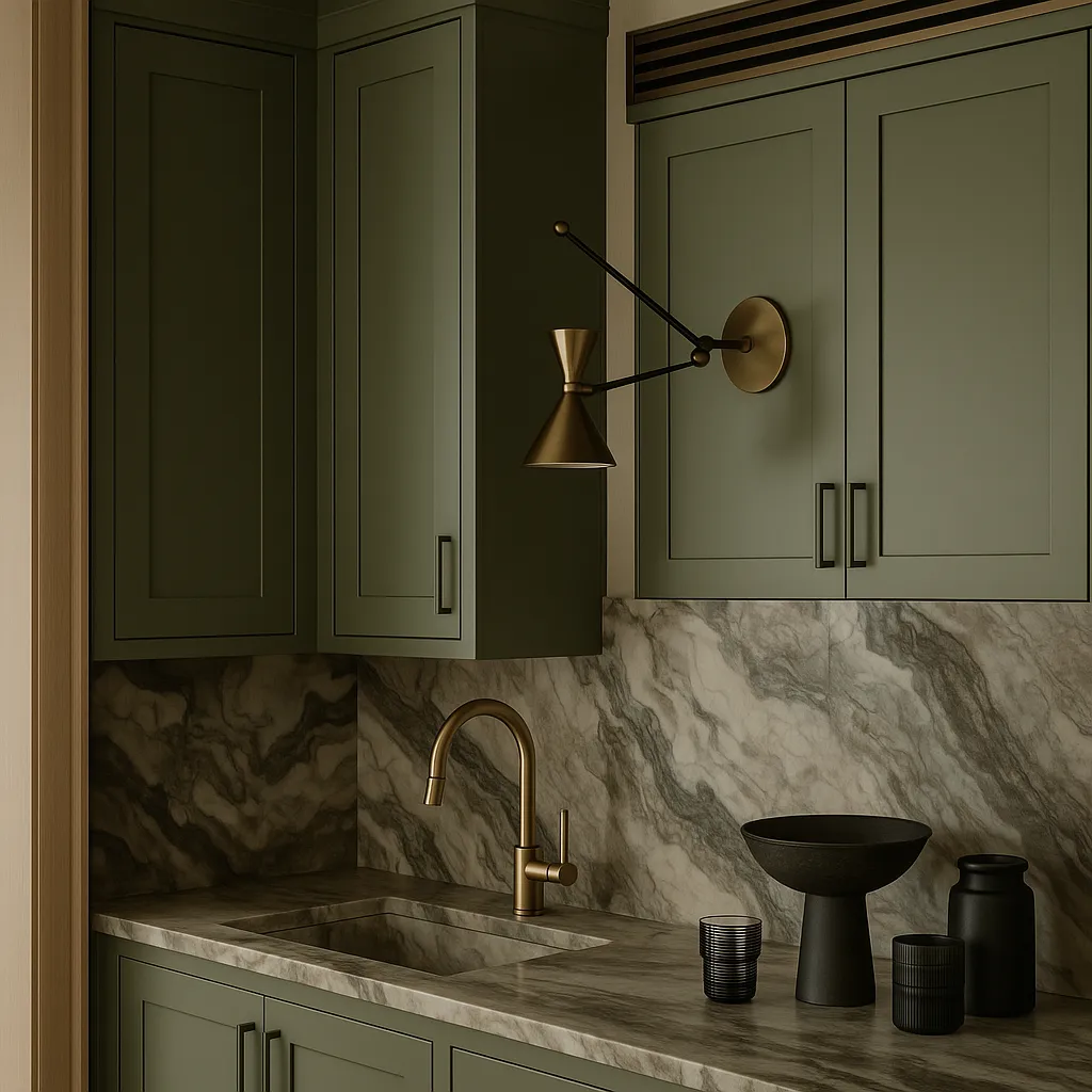 Hampton Bay Avondale Shaker Wall Kitchen Cabinet, 12 in. W x 12 in. D x 36 in. H, Fern Green, photo 4 of 4