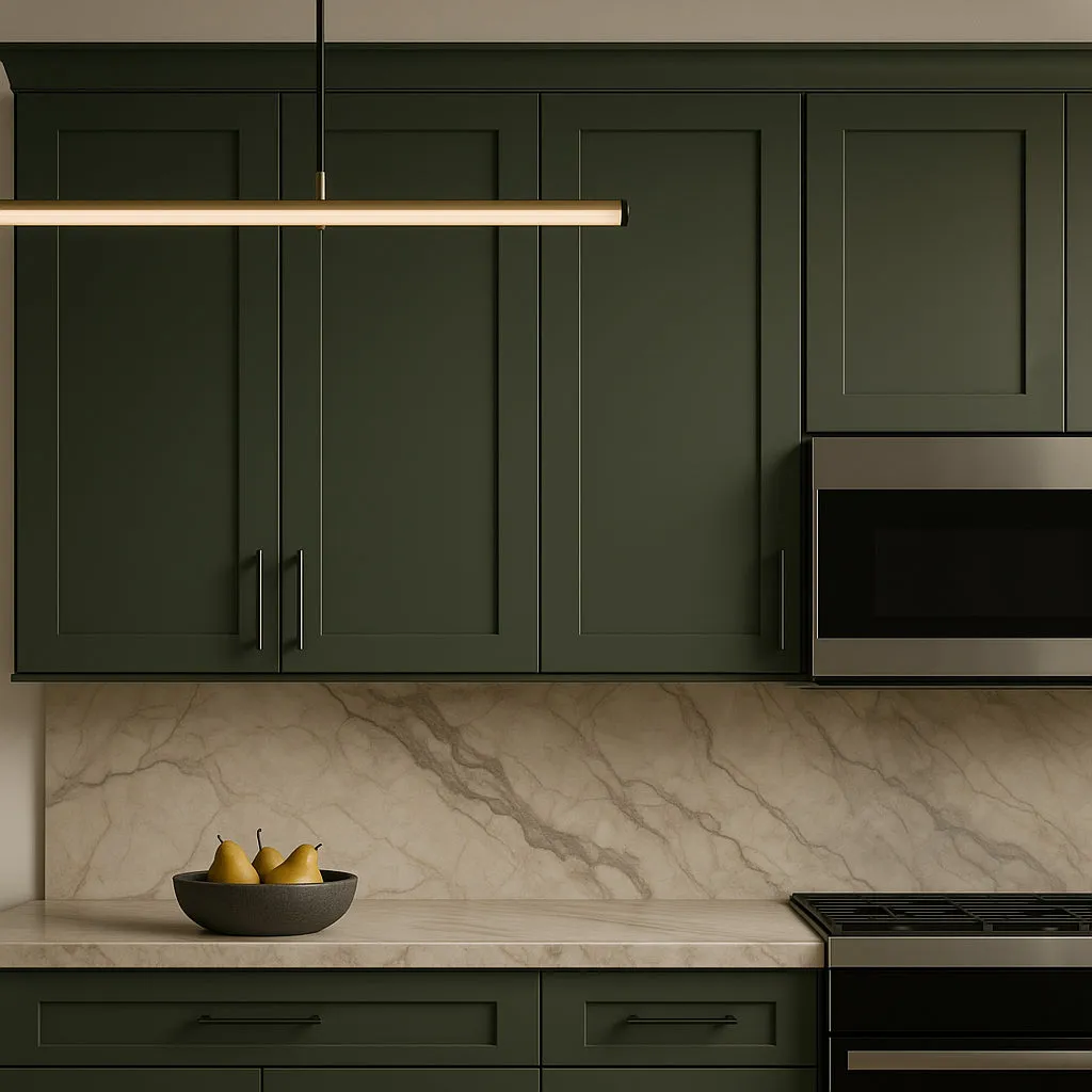 Hampton Bay Avondale Shaker Wall Kitchen Cabinet, 15 in. W x 12 in. D x 30 in. H, Fern Green, photo 2 of 4