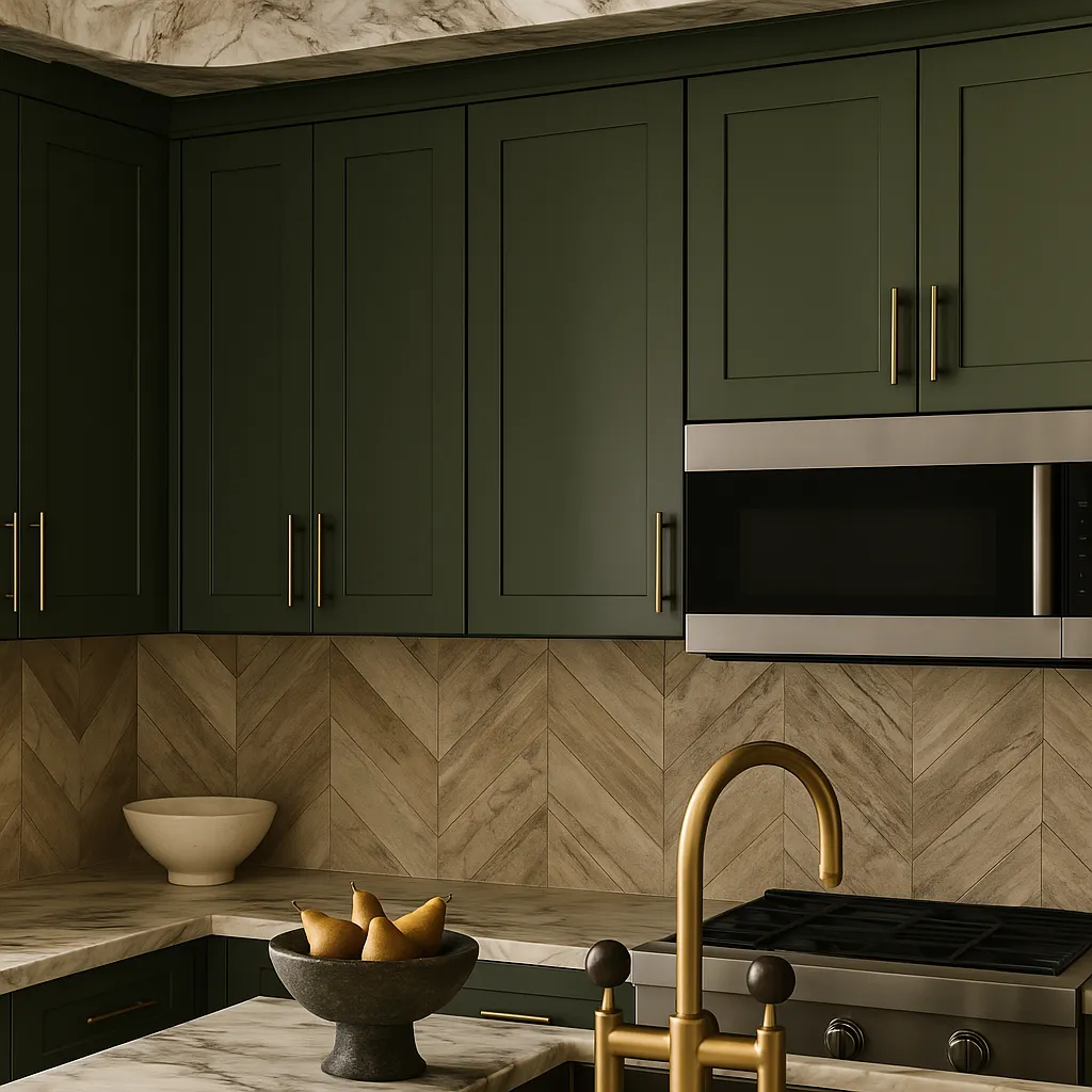 Hampton Bay Avondale Shaker Wall Kitchen Cabinet, 15 in. W x 12 in. D x 30 in. H, Fern Green, photo 4 of 4