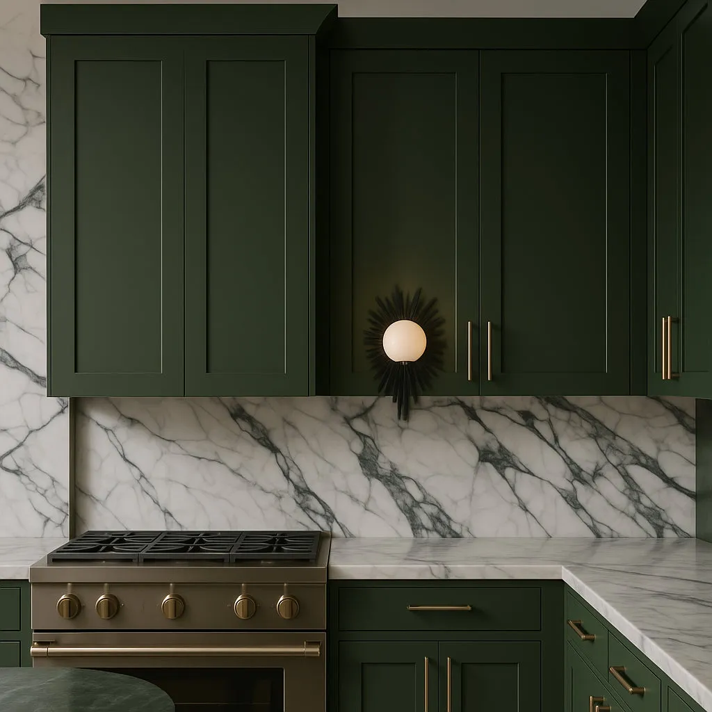 Hampton Bay Avondale 27 in. W x 12 in. D x 36 in. H Ready to Assemble Plywood Shaker Wall Kitchen Cabinet in Fern Green, photo 3 of 4