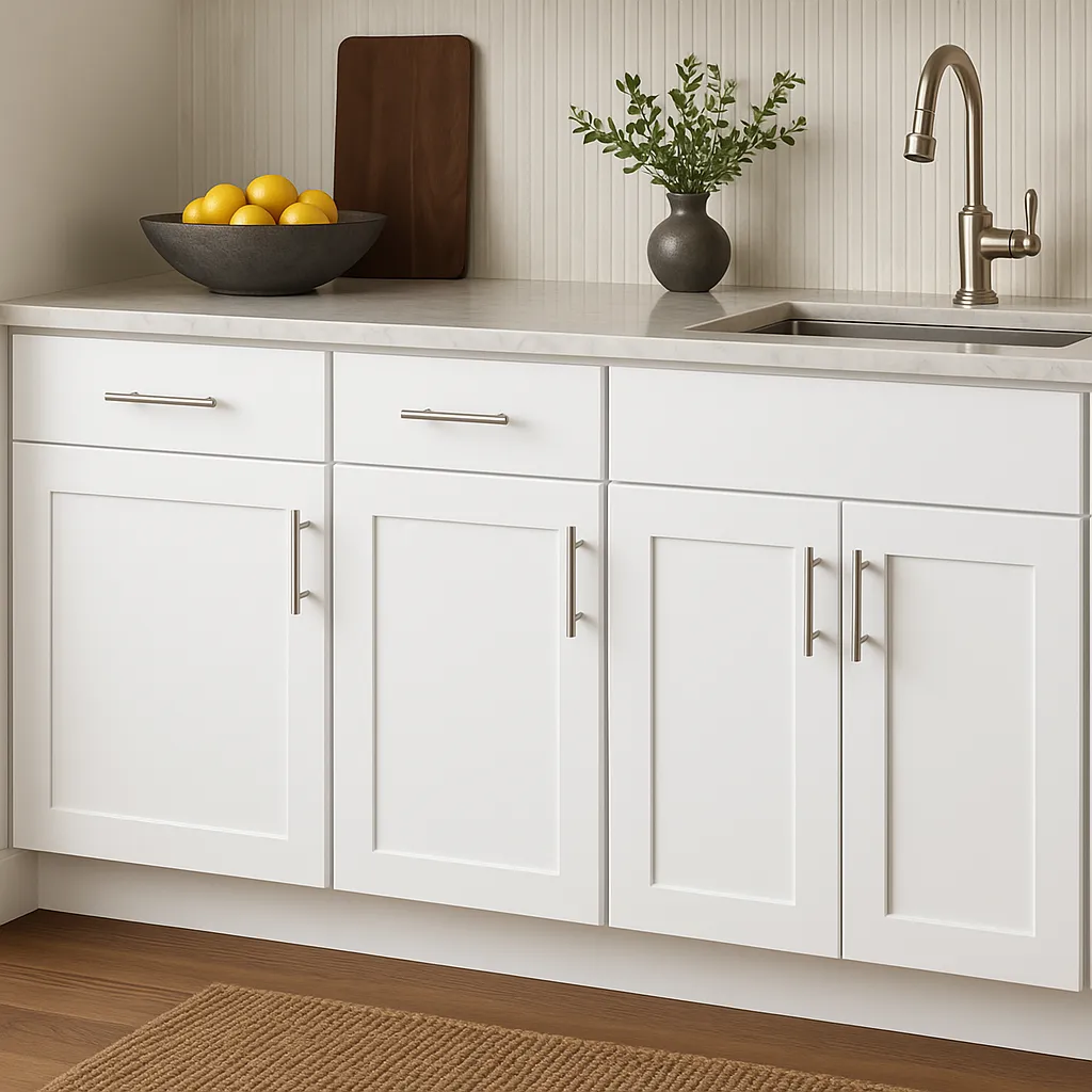 Hampton Bay Avondale Ready to Assemble Plywood Shaker Base Kitchen Cabinet in Alpine White, photo 3 of 4
