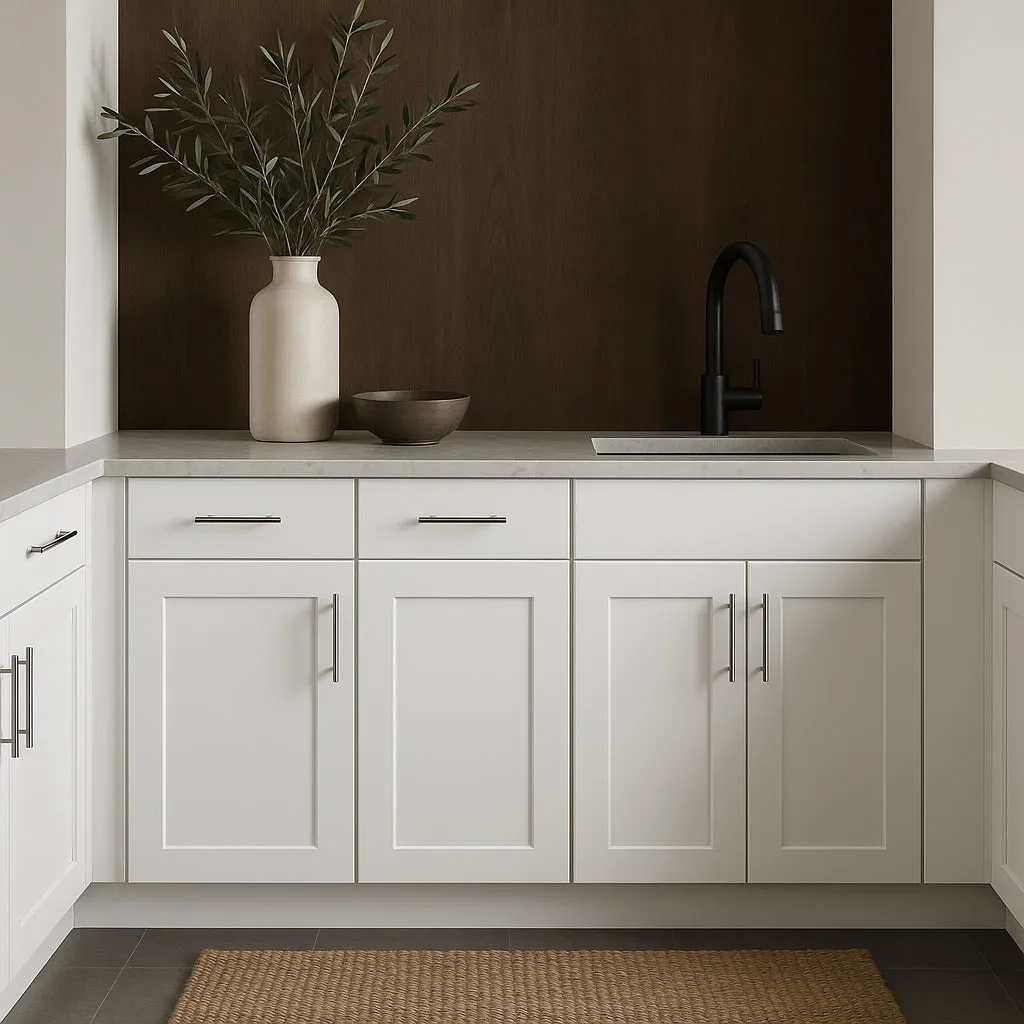Hampton Bay Avondale Ready to Assemble Plywood Shaker Base Kitchen Cabinet in Alpine White, photo 2 of 4