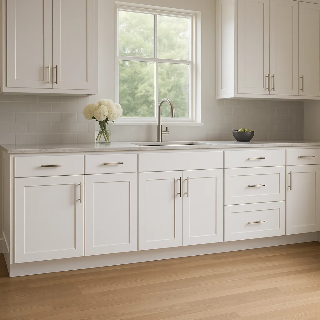 Hampton Bay Avondale 27-inch Alpine White Shaker Base Kitchen Cabinet, photo 2 of 4