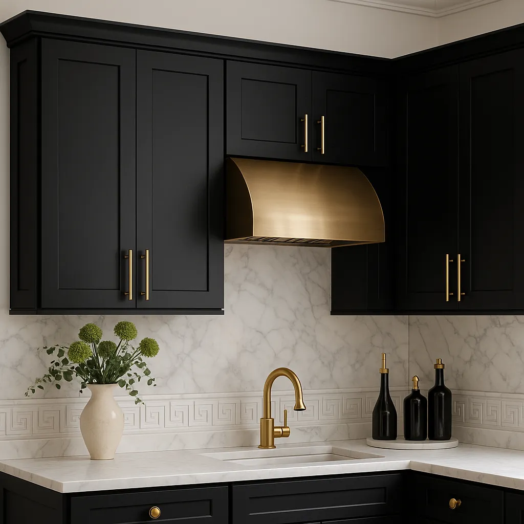 Hampton Bay Avondale 30 in. W x 12 in. D x 36 in. H Ready to Assemble Plywood Shaker Wall Kitchen Cabinet in Raven Black, photo 4 of 4