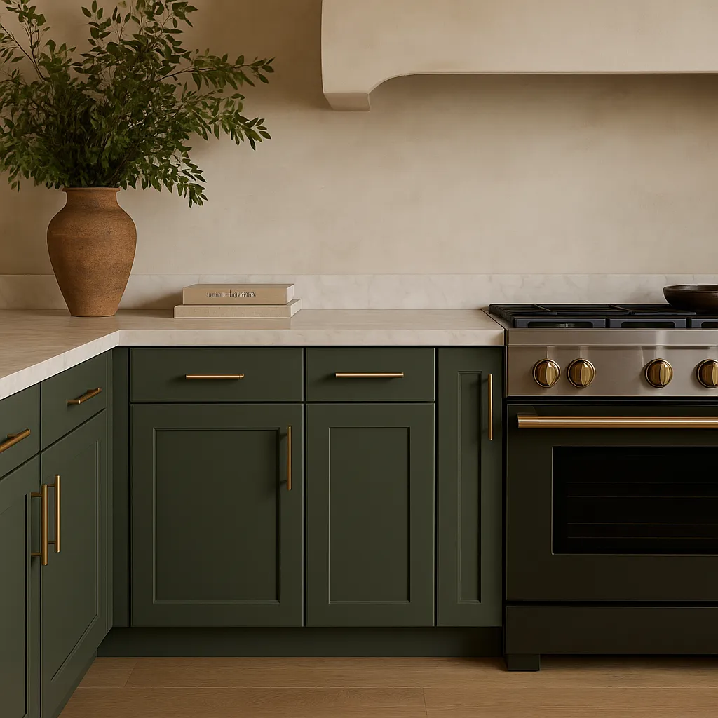Hampton Bay Avondale 15-inch Fern Green Shaker Base Kitchen Cabinet, photo 2 of 4