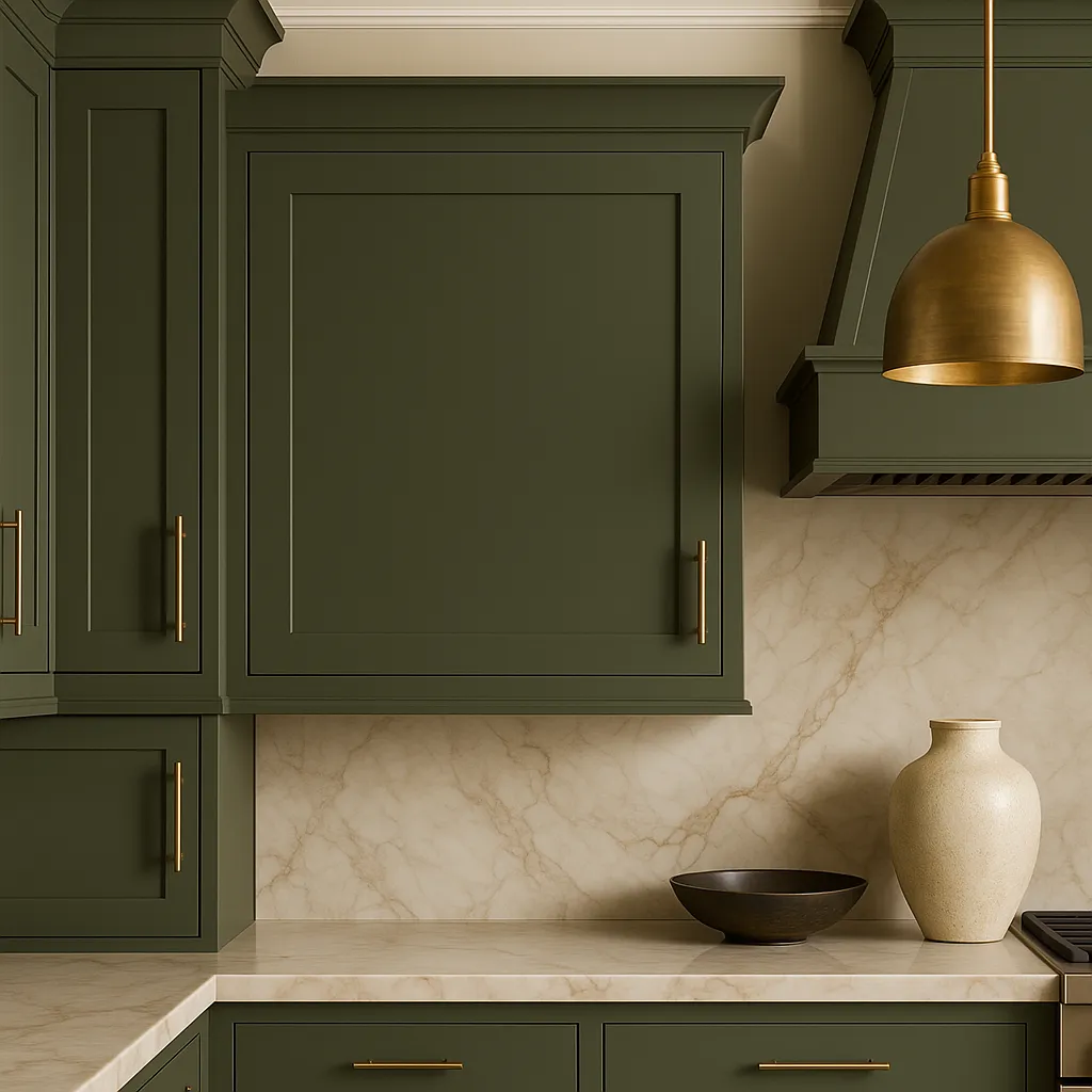 Hampton Bay Avondale 24 in. W x 12 in. D x 30 in. H Ready to Assemble Plywood Shaker Wall Kitchen Cabinet in Fern Green, photo 4 of 4