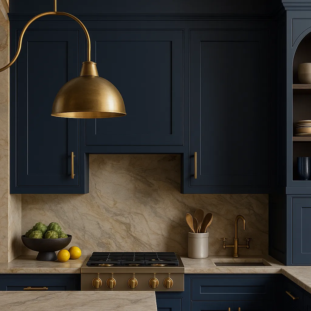 Hampton Bay Ink Blue Shaker Wall Kitchen Cabinet - 24x12x30 Inches, photo 4 of 4