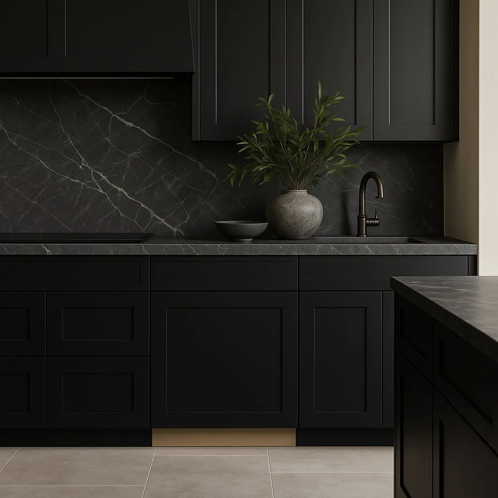 Hampton Bay Avondale 24-inch Shaker Base Kitchen Cabinet in Raven Black, photo 2 of 4