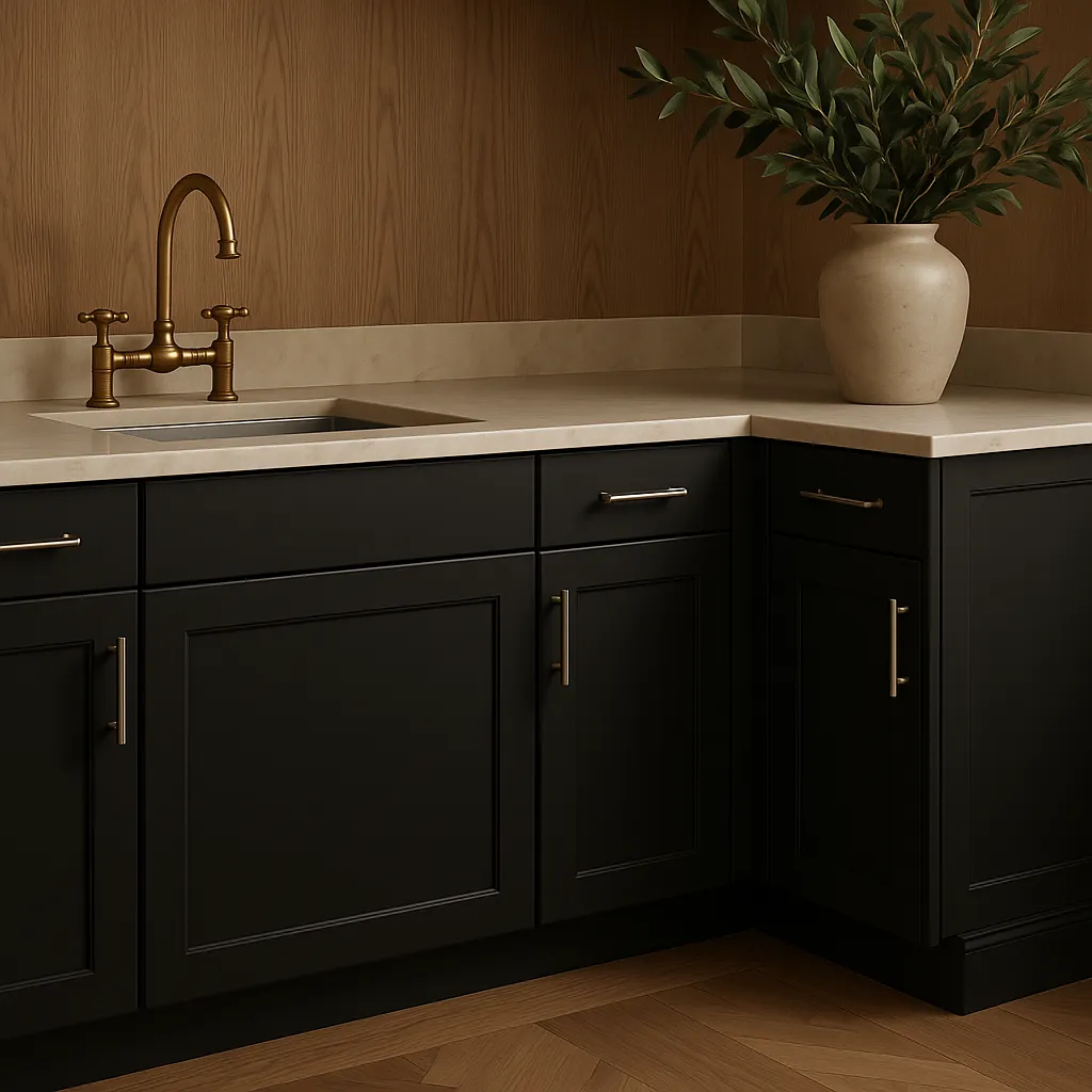 Hampton Bay Avondale 24-inch Shaker Base Kitchen Cabinet in Raven Black, photo 3 of 4