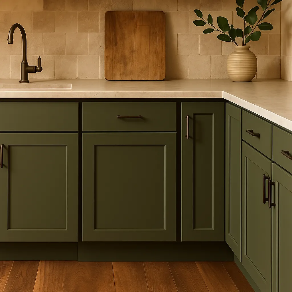 Hampton Bay Avondale 24" Shaker Base Kitchen Cabinet in Fern Green, photo 4 of 4