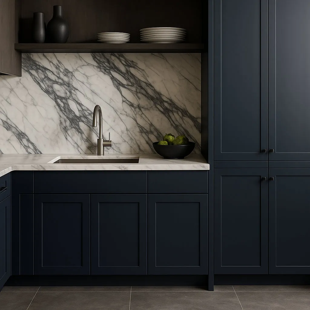 Hampton Bay Avondale Ink Blue Shaker Base Kitchen Cabinet, 30 in. W x 24 in. D x 34.5 in. H, photo 2 of 4