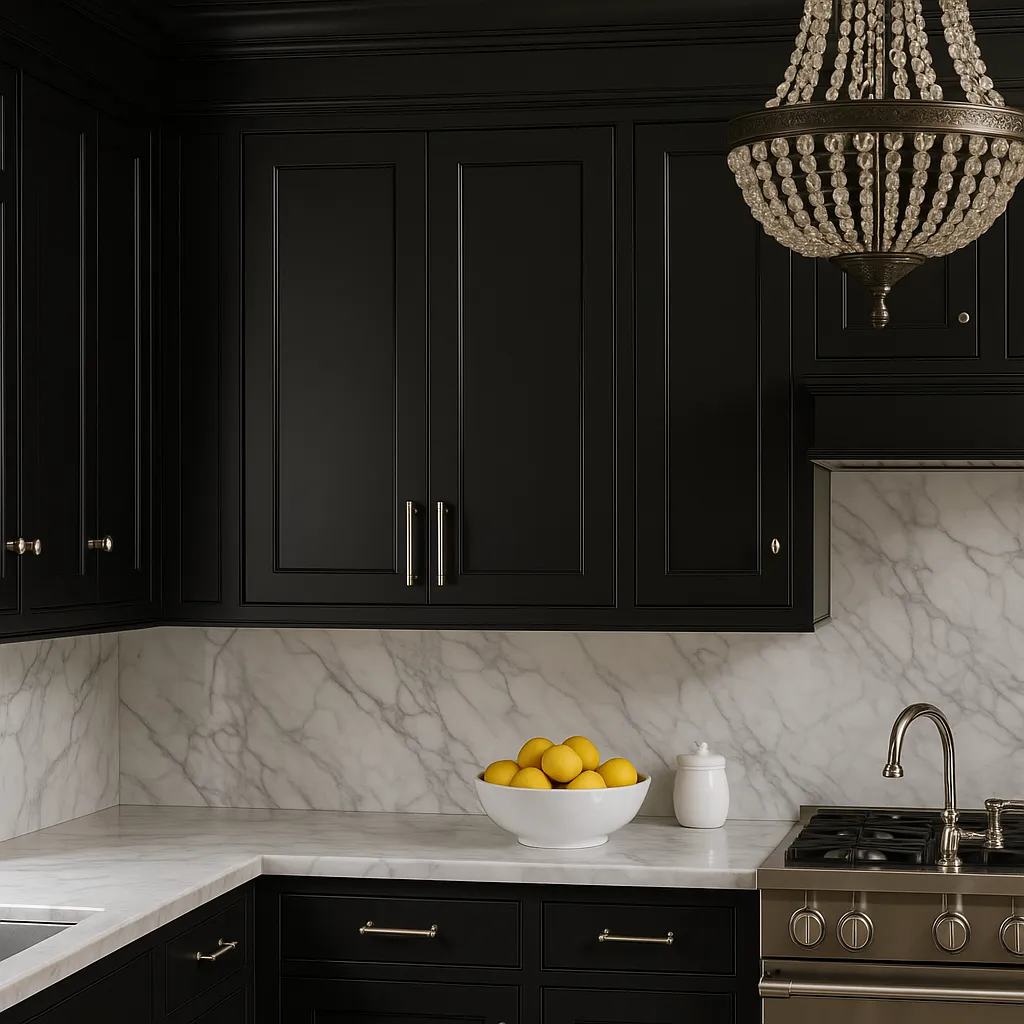 Hampton Bay Avondale 30 in. W x 12 in. D x 42 in. H Ready to Assemble Shaker Wall Kitchen Cabinet in Raven Black, photo 3 of 4