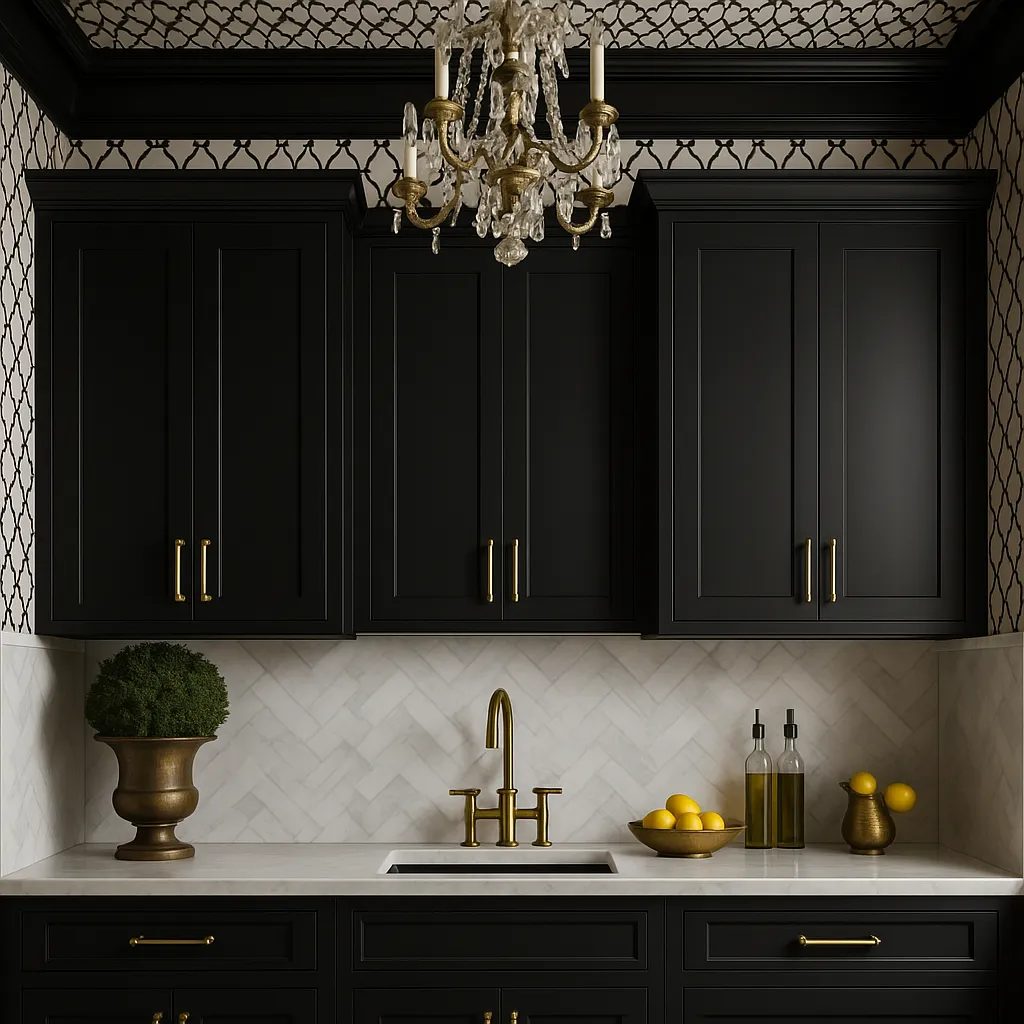 Hampton Bay Avondale 30 in. W x 12 in. D x 42 in. H Ready to Assemble Shaker Wall Kitchen Cabinet in Raven Black, photo 4 of 4