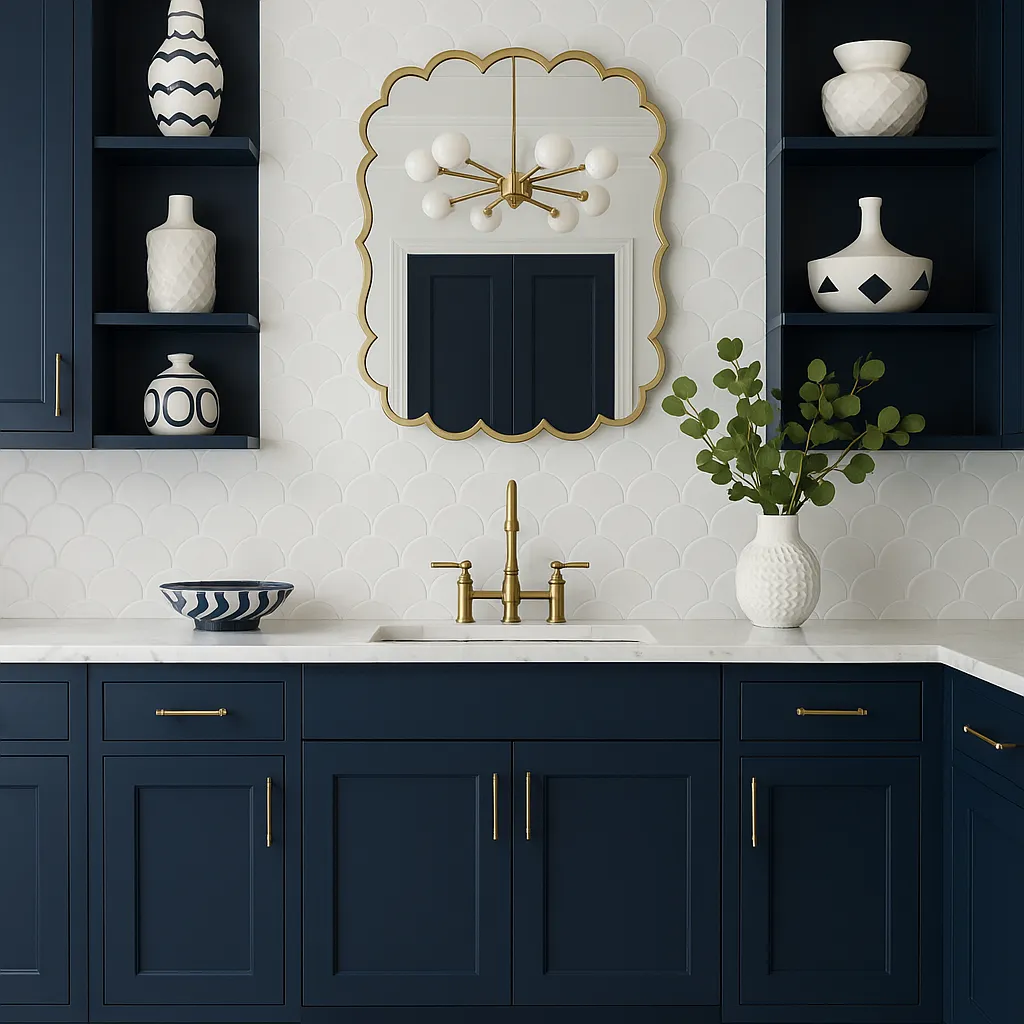 Hampton Bay Avondale Ink Blue Shaker Sink Base Cabinet, 30 in. W x 24 in. D x 34.5 in. H, photo 4 of 4