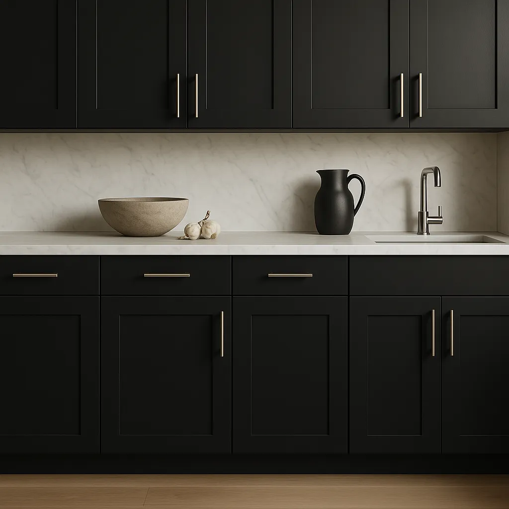 Hampton Bay Avondale Raven Black Shaker Base Kitchen Cabinet - 21 in. W x 24 in. D x 34.5 in. H, photo 3 of 4