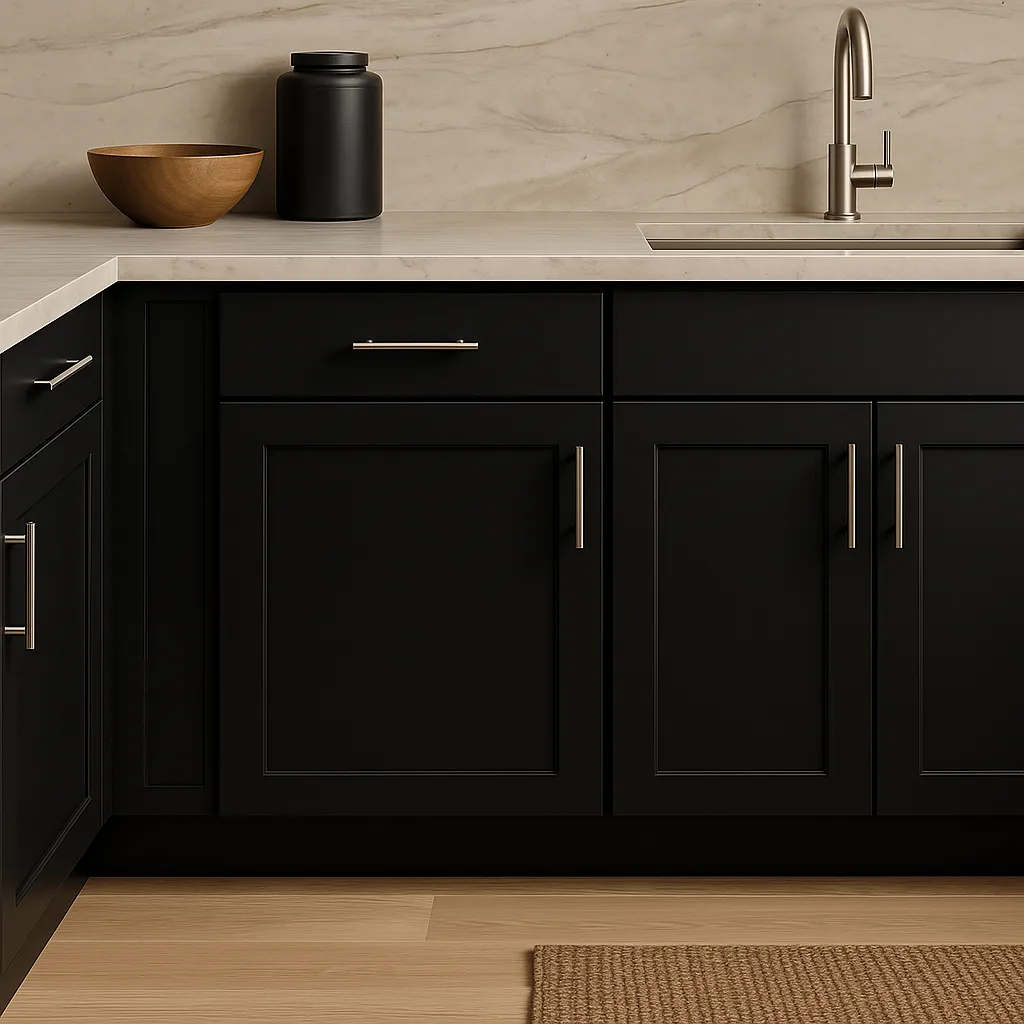 Hampton Bay Avondale Raven Black Shaker Base Kitchen Cabinet - 21 in. W x 24 in. D x 34.5 in. H, photo 2 of 4