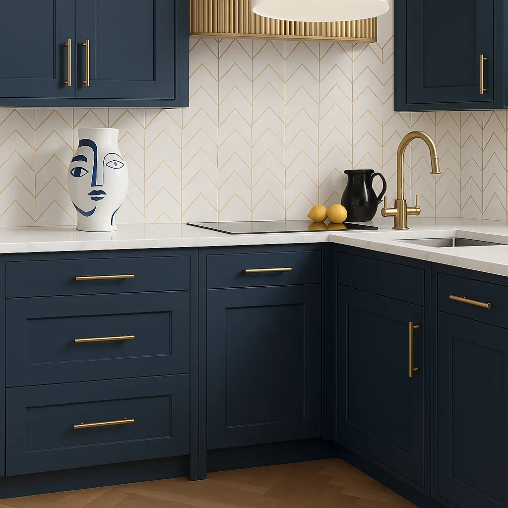 Hampton Bay Avondale Ready to Assemble Plywood Shaker Base Kitchen Cabinet in Ink Blue, photo 3 of 4