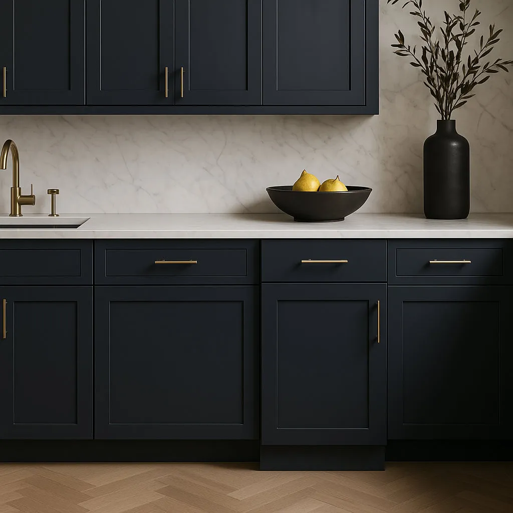 Hampton Bay Avondale Ready to Assemble Plywood Shaker Base Kitchen Cabinet in Ink Blue, photo 2 of 4