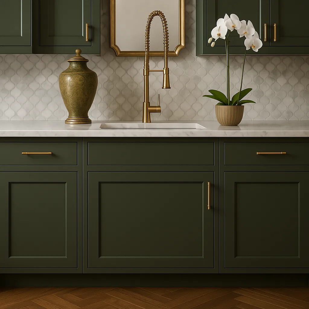 Hampton Bay Avondale 21" Shaker Base Kitchen Cabinet in Fern Green, photo 4 of 4