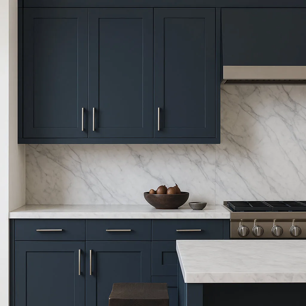 Hampton Bay Avondale Ink Blue Shaker Wall Kitchen Cabinet - 36x12x42, photo 3 of 4