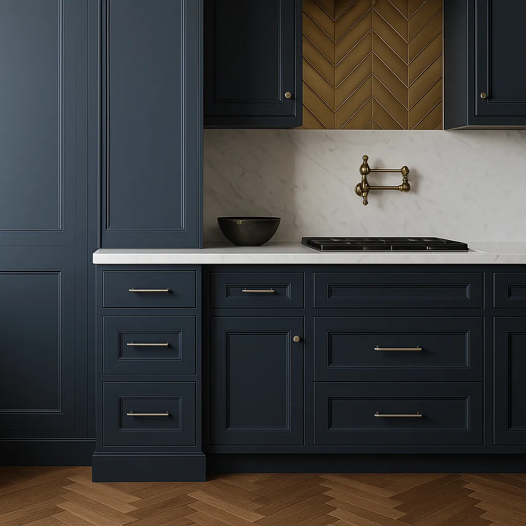 Hampton Bay Avondale 18-inch Ink Blue Shaker Drawer Base Cabinet, photo 2 of 4