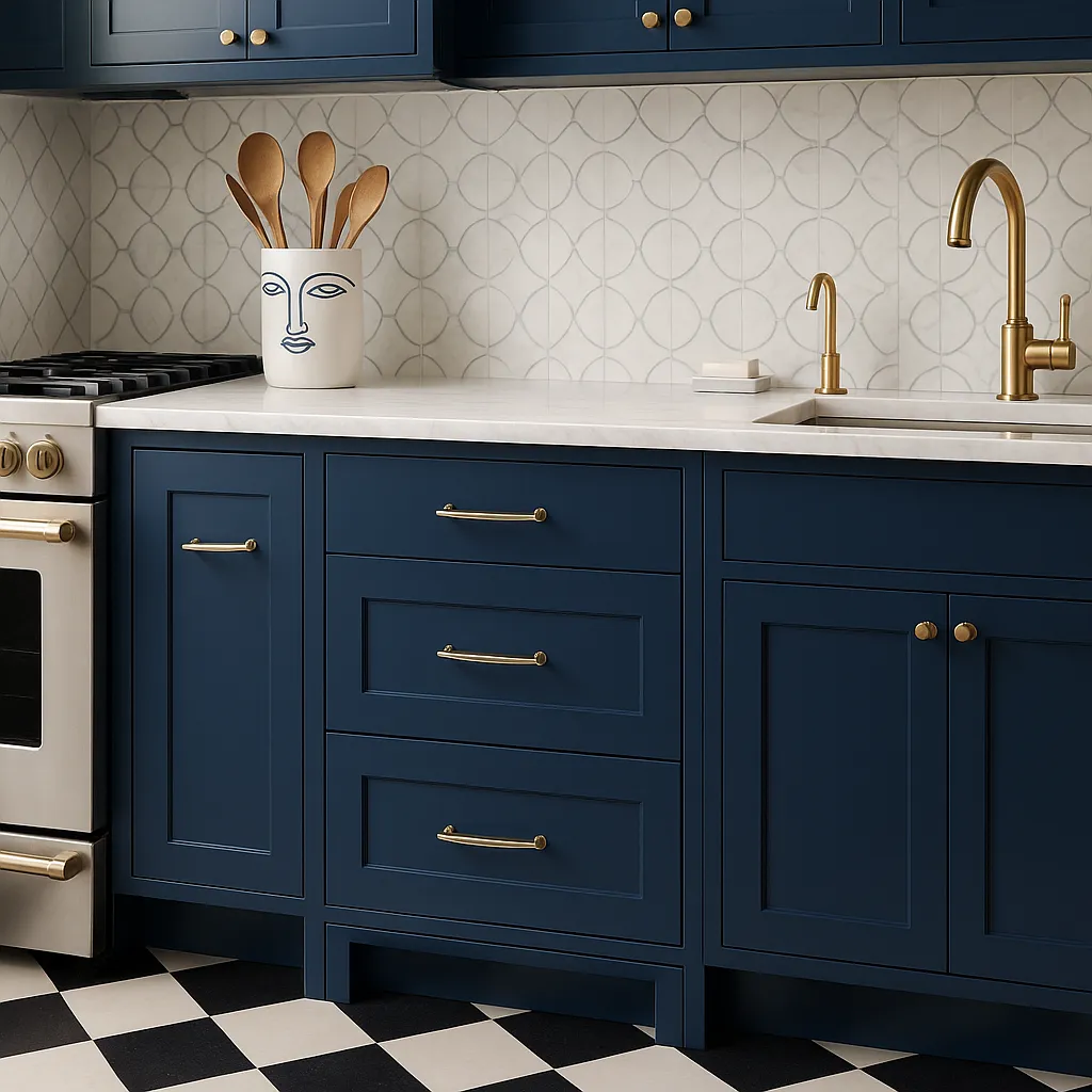 Hampton Bay Avondale 18-inch Ink Blue Shaker Drawer Base Cabinet, photo 3 of 4
