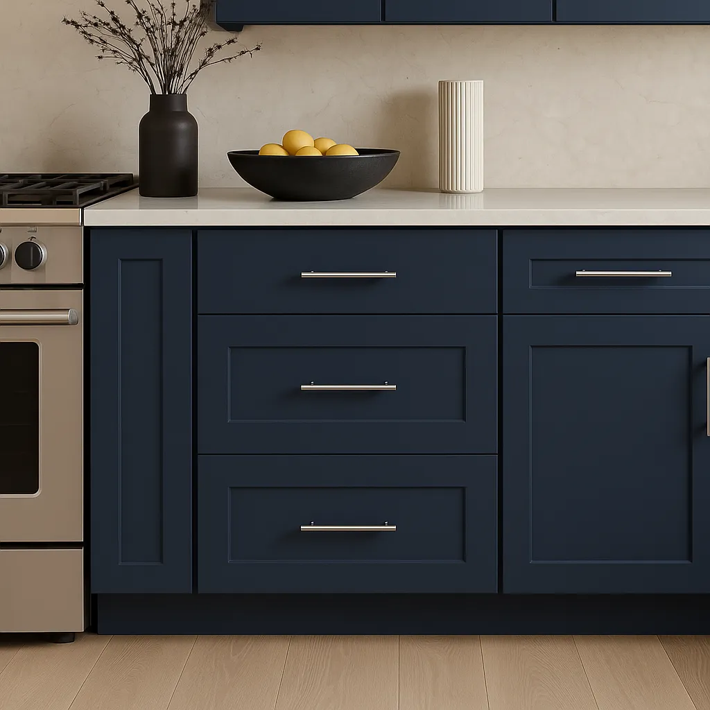 Hampton Bay Avondale 24-inch Ink Blue Shaker Drawer Base Cabinet, photo 2 of 4