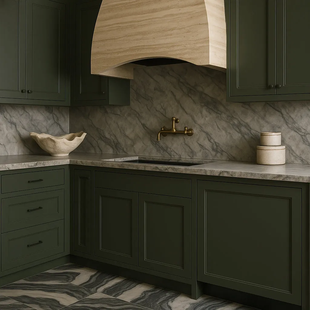 Hampton Bay Avondale 36-inch Fern Green Shaker Base Kitchen Cabinet, photo 3 of 4