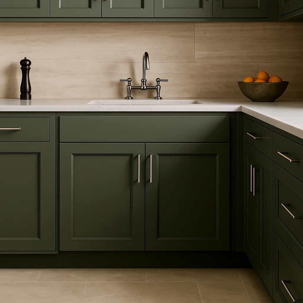 Hampton Bay Avondale 36-inch Fern Green Shaker Base Kitchen Cabinet, photo 4 of 4