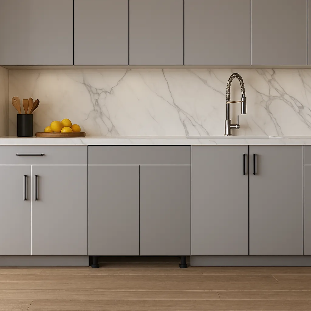 Cambridge Radiance Matte Grey Slab Base Kitchen Cabinet - 30 in. W x 24 in. D x 34.5 in. H, photo 3 of 4