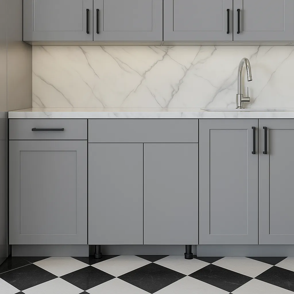 Cambridge Radiance Matte Grey Slab Base Kitchen Cabinet - 30 in. W x 24 in. D x 34.5 in. H, photo 4 of 4