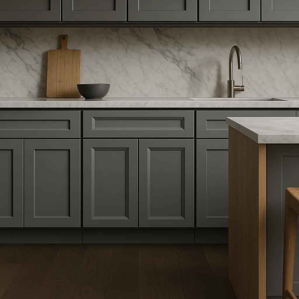 PELHAM & WHITE Keyport Shaker Charcoal Base Kitchen Cabinet - 30 in. W x 24 in. D x 34.5 in. H, photo 3 of 4