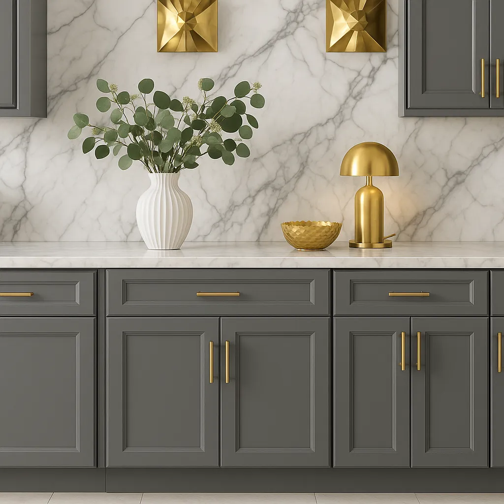 PELHAM & WHITE Keyport Shaker Charcoal Base Kitchen Cabinet - 30 in. W x 24 in. D x 34.5 in. H, photo 4 of 4