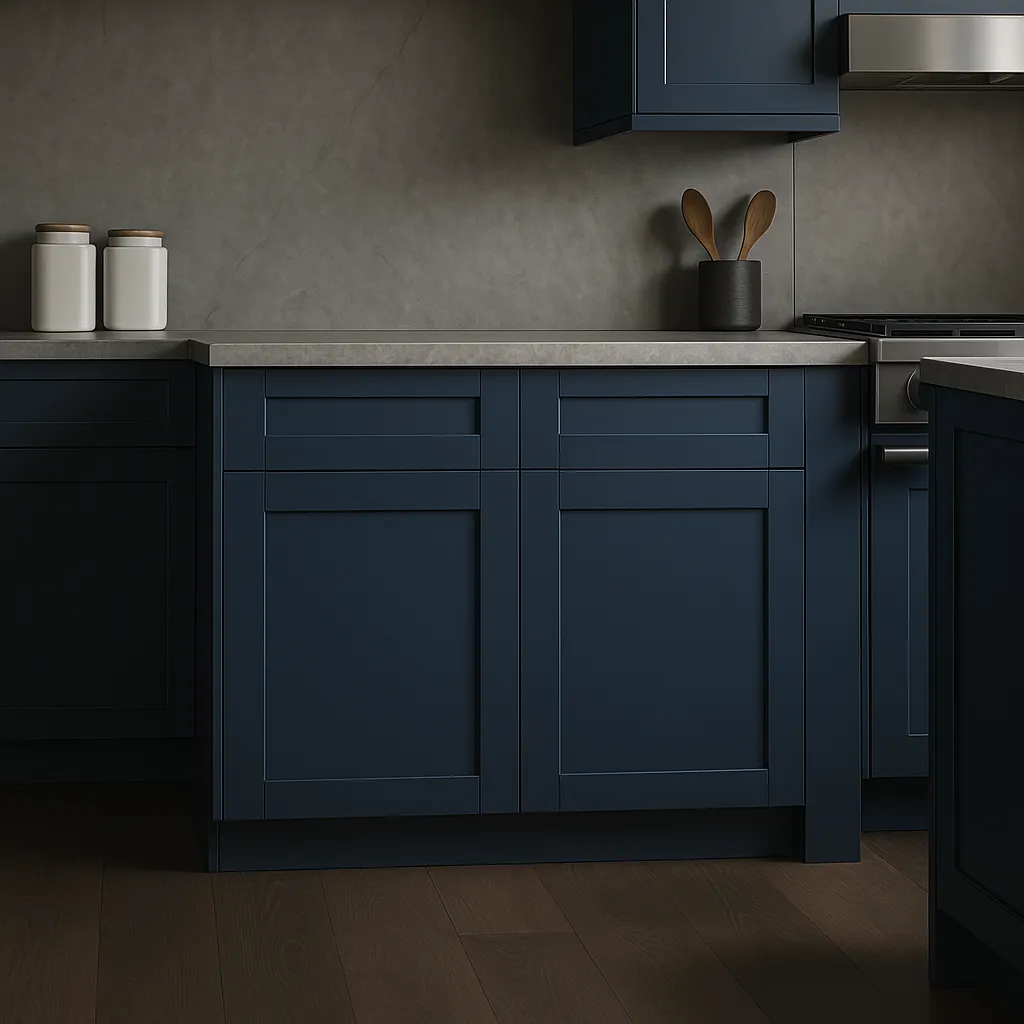 MILL'S PRIDE Valencia Blue Shaker Base Kitchen Cabinet - 36 in W x 24 in D x 34.5 in H, photo 3 of 4