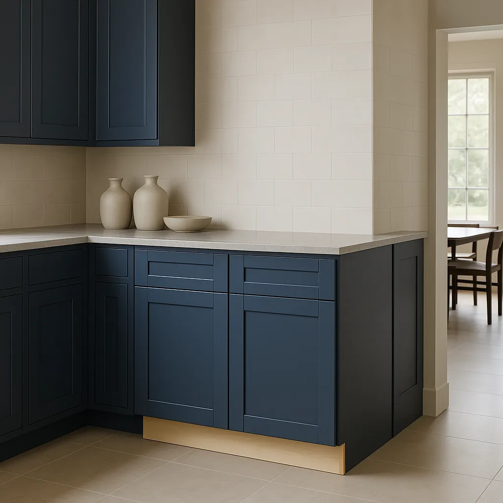 MILL'S PRIDE Valencia Blue Shaker Base Kitchen Cabinet - 36 in W x 24 in D x 34.5 in H, photo 4 of 4