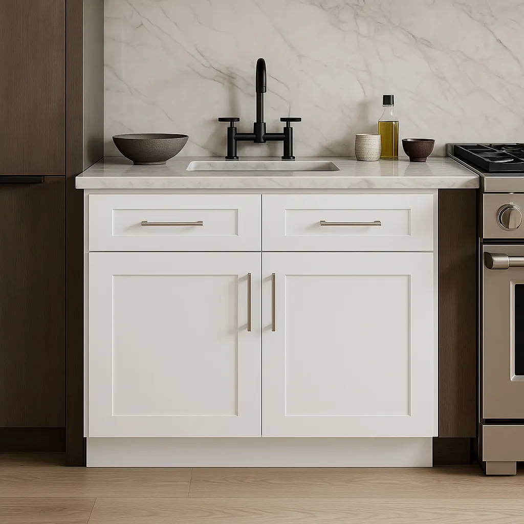MILL'S PRIDE Richmond Verona White Shaker Base Kitchen Cabinet - 36 in W x 24 in D x 34.5 in H, photo 4 of 4