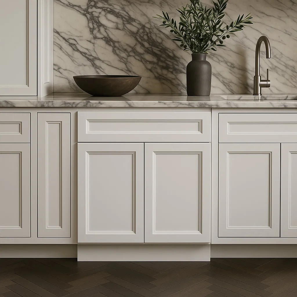 Design House Brookings Solid Wood Shaker Base Kitchen Cabinet, White, photo 2 of 4