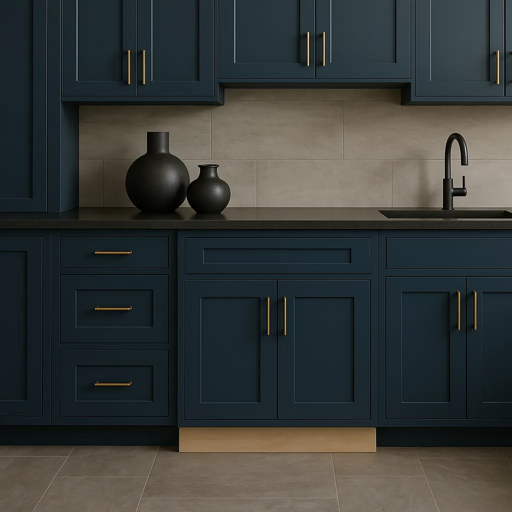 MILL'S PRIDE Valencia Blue Shaker Base Kitchen Cabinet - 30 in W x 24 in D x 34.5 in H, photo 2 of 4