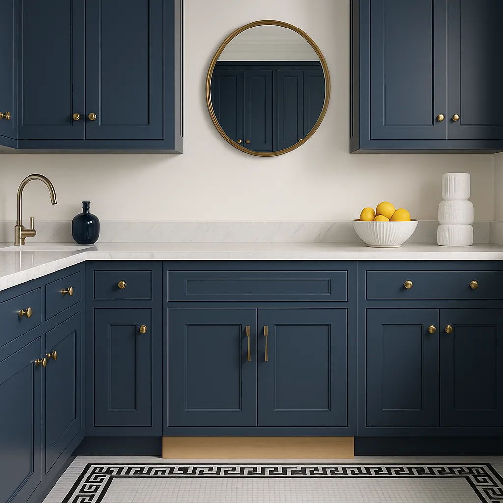 MILL'S PRIDE Valencia Blue Shaker Base Kitchen Cabinet - 30 in W x 24 in D x 34.5 in H, photo 4 of 4
