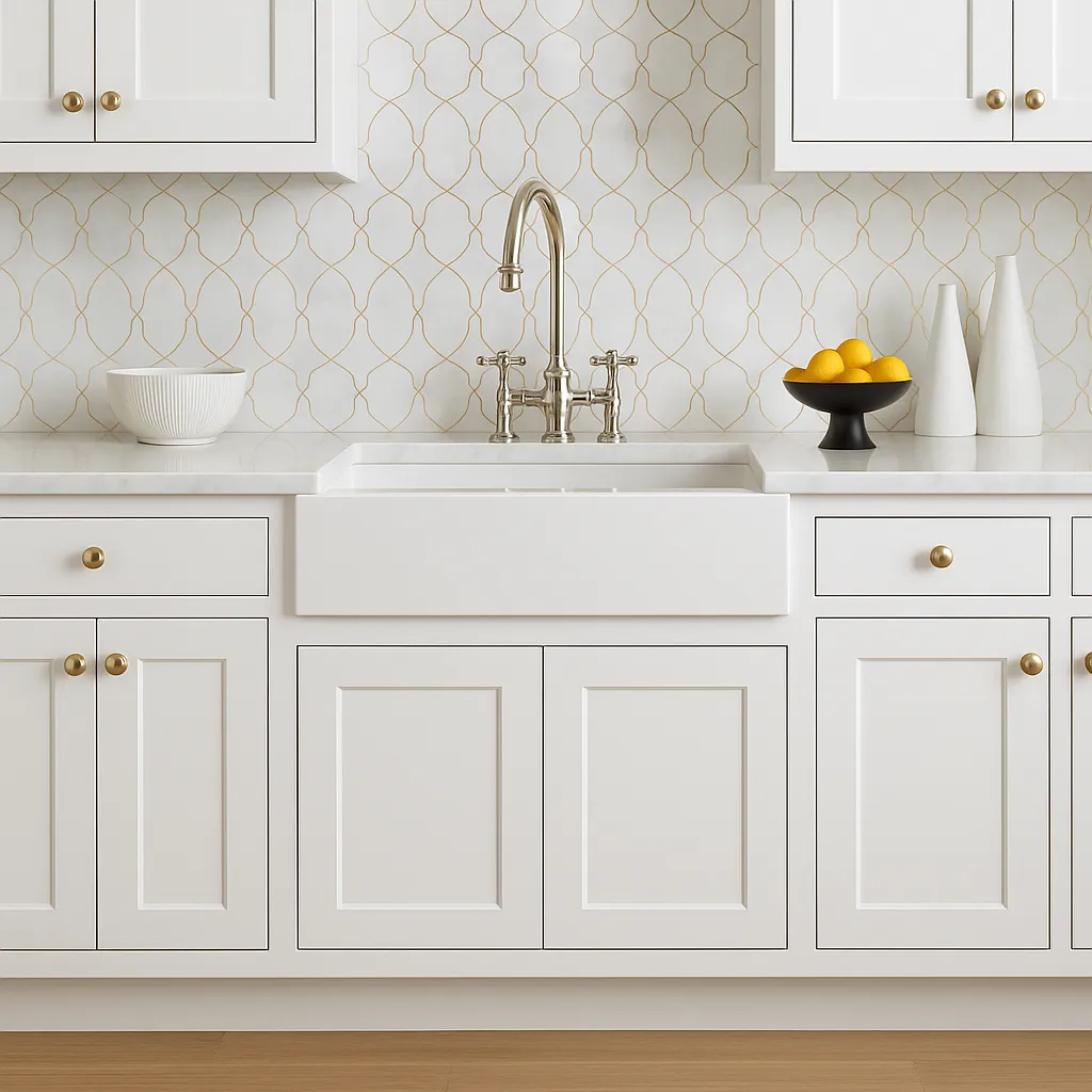 HOMEIBRO White Painted Shaker Style Farm Sink Base Cabinet, 36 in. W x 34.5 in. H x 24 in. D, photo 3 of 4