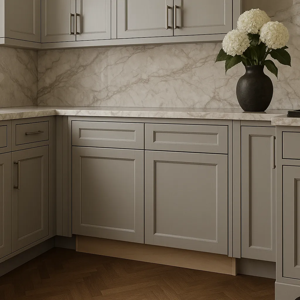 MILL'S PRIDE Richmond Vesuvius Gray Shaker Base Kitchen Cabinet - 36 in W x 24 in D x 34.5 in H, photo 4 of 4